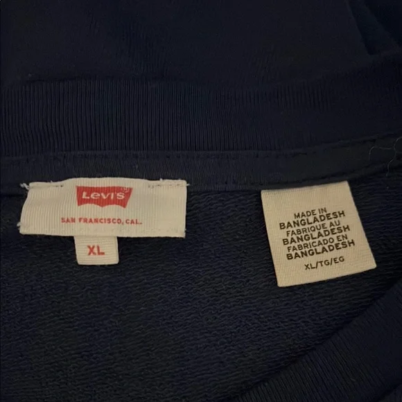 Levi's Blue Crew Neck Sweatshirt with Logo - Picture 5 of 5